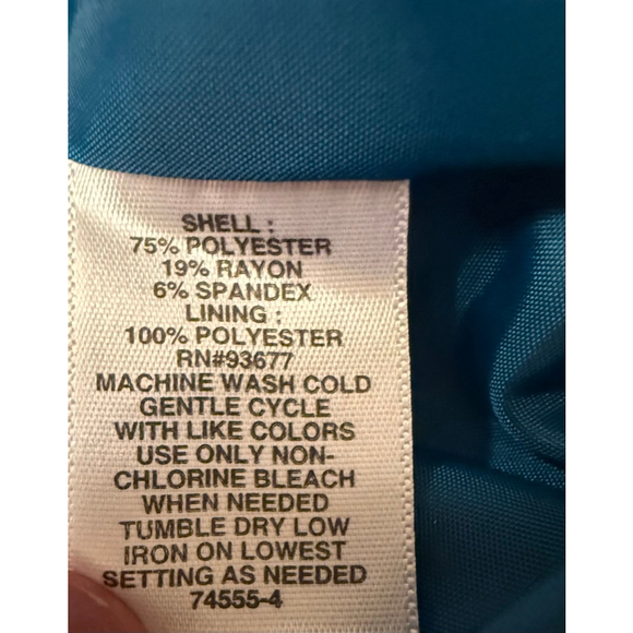 NWT Women's Liz Claiborne Teal Kate Classic Fit Blazer 16W - Picture 8 of 9